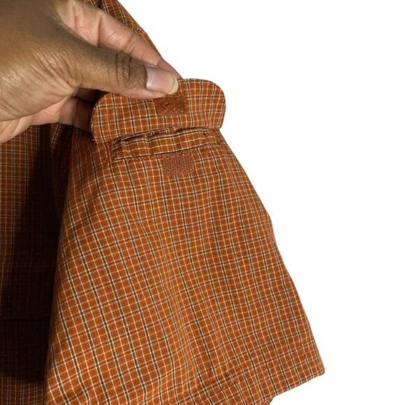 Wind River Men's Orange Checkered Short Sleeve Button Down Shirt - Picture 4 of 7